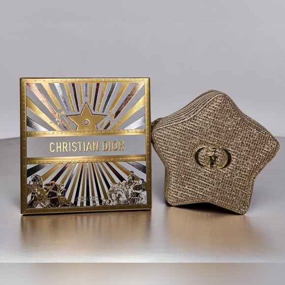 Dior Accessories - Christian Dior Star Gold Novelty Holiday Pouch - New